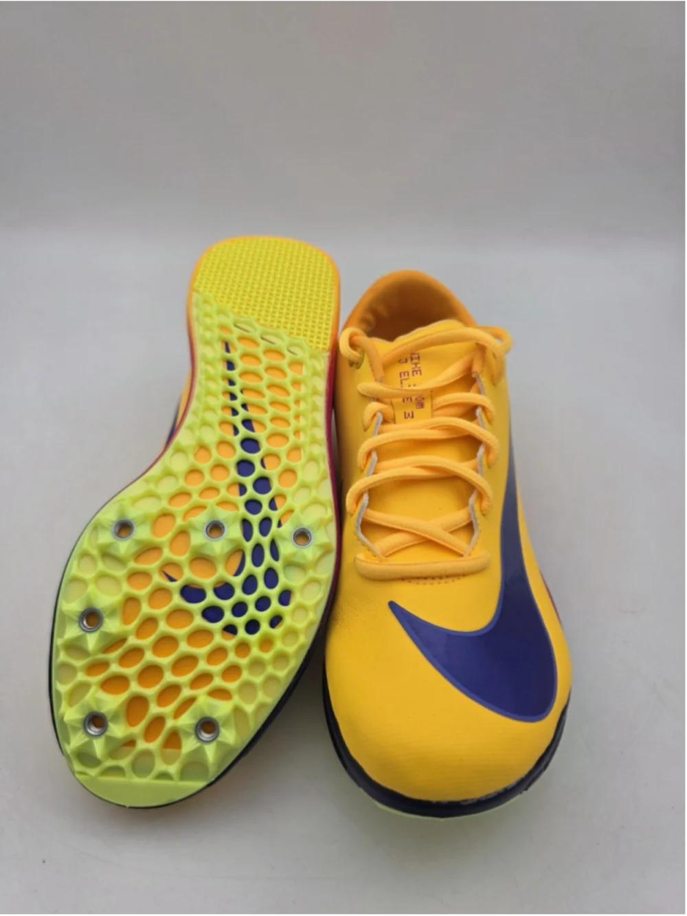Nike Triple Jump Elite 2 Track & Field Yellow Blue Spikes Mens Sz 6.5 HV6425-800